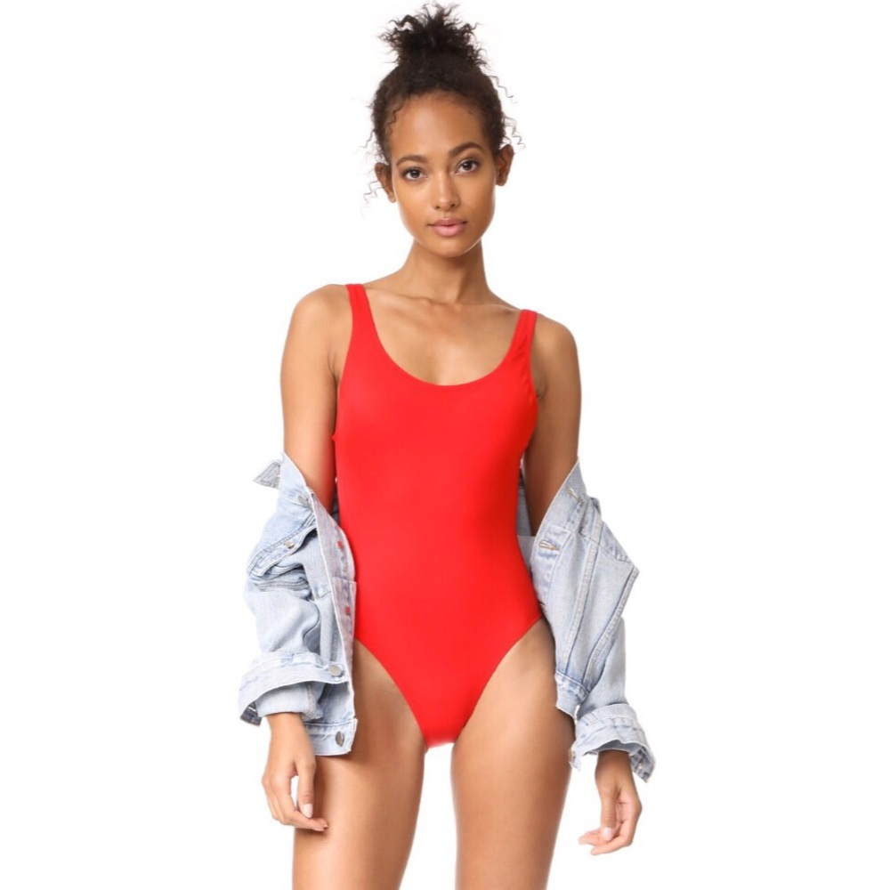 COPY - One piece signature scoop back in cherry BNWT